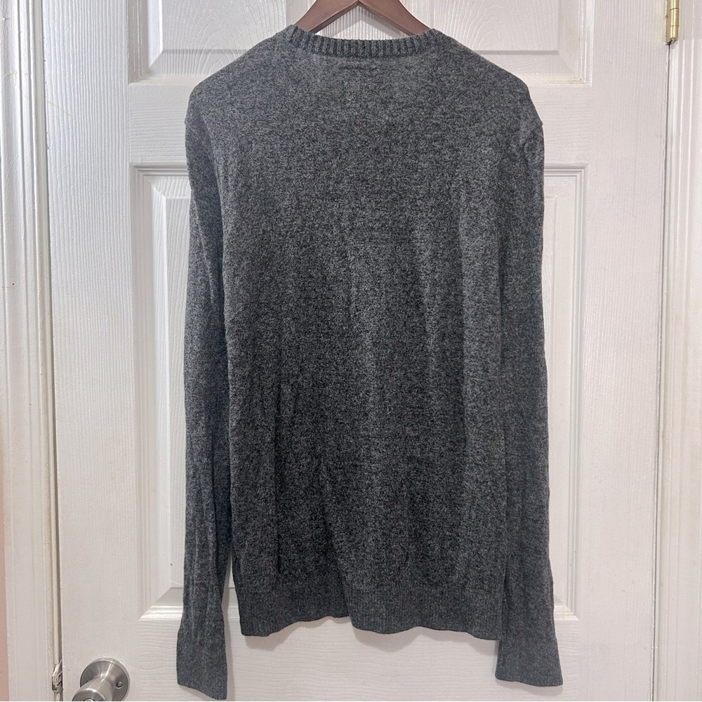 Hollister Crewneck Sweater Men's Black Gray Marbled Size Large Fall - Picture 7 of 7